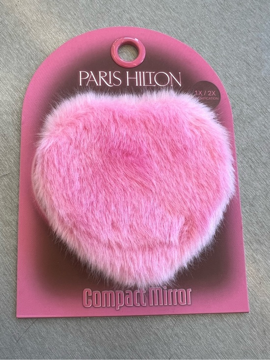 Paris Hilton Other - Paris Hilton Pink Fur Heart Compact Mirror
